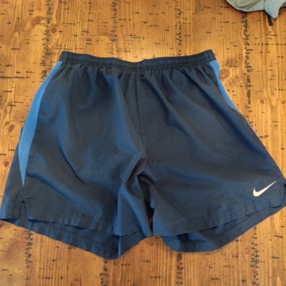 Nike Dri-Fit Mens Running Shorts Large Navy 5 Inch Inseam